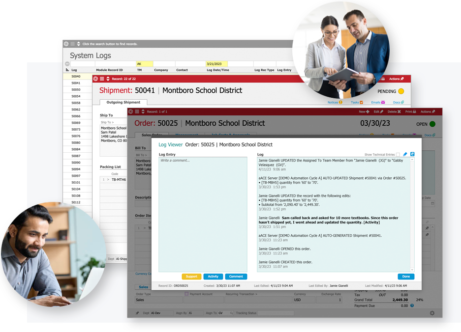 Order and Shipment Logging